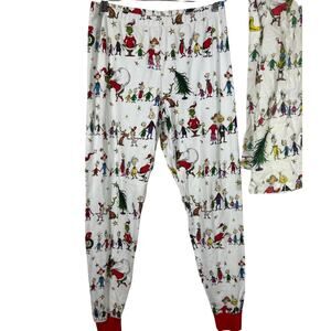 Pottery Barn Kids x Dr Seuss Pajama Pants Adult Large The Grinch Who Whoville